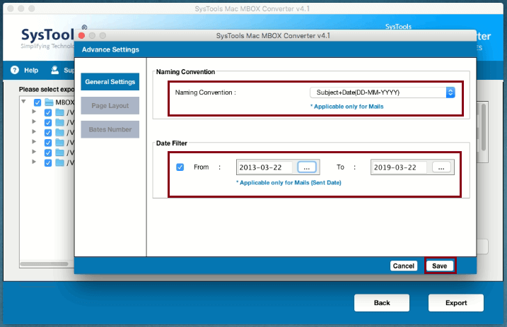 advance setting