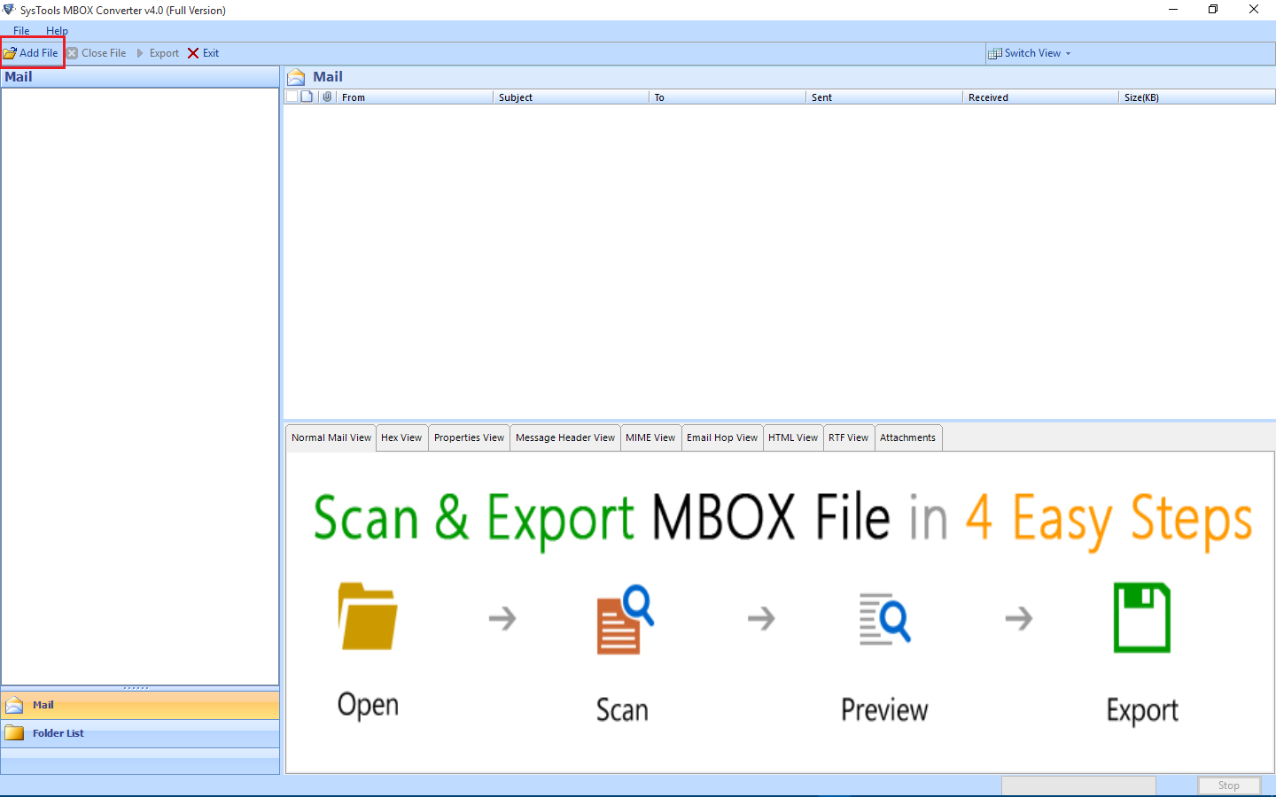 add mbox files